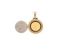 14k Yellow Gold Rope Edged Coin Style Pendant