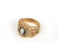 14k Yellow Gold Ornate Vintage Silhouette Mother-of-pearl Cameo Ring, Size 4.75