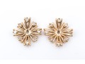 14k Yellow Gold Handsome Diamond Set Earring Jackets, App. 0.08 TCW