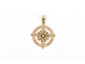 14k Yellow Gold Christ Heri Hodie Semper Jubilee Cross Pendant