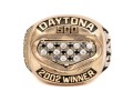 10k Yellow Gold Fabulous Daytona 500 2002 Black And White Diamond Winners Ring, Size 12.5