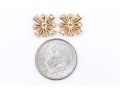 14k Yellow Gold Handsome Diamond Set Earring Jackets, App. 0.08 TCW