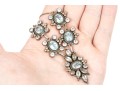 Sterling Silver Lovely Pale Blue Topaz Cluster Necklace