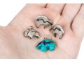 Sterling Silver Assorted Lot Of Striking Southwestern Style Bear Motif Jewelry Pieces