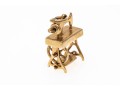 Dainty 14K Sewing Machine Charm Pendant