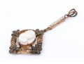 10k Yellow Gold Pretty Vintage Cameo Motif Lavaliere Pendant