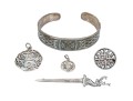 Assorted Lot Of Striking Sterling Silver Celtic Motif Jewelry Pieces