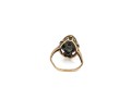 10k Yellow Gold Antique Navette Profile Black Onyx Ring, Size 7.25