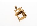 Dainty 14K Sewing Machine Charm Pendant