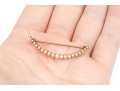 14k Yellow Gold Antique Half Moon Shape Seed Pearl Set Pin