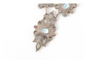 Sterling Silver Lovely Pale Blue Topaz Cluster Necklace