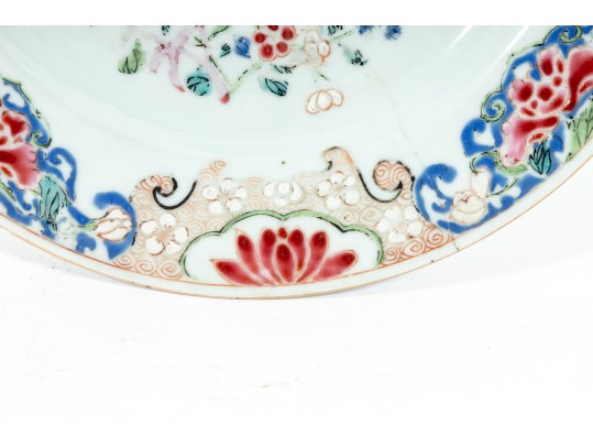 18th Century Famille Rose Porcelain Chinese Export Plate