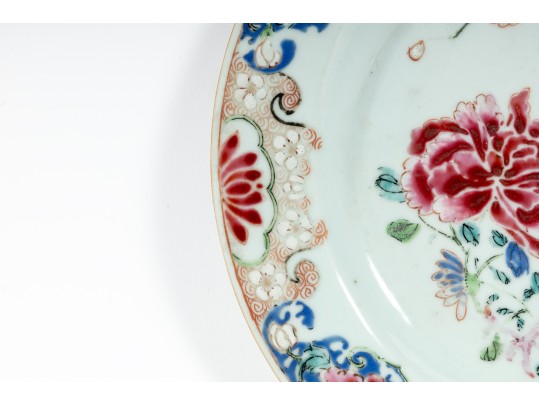 18th Century Famille Rose Porcelain Chinese Export Plate