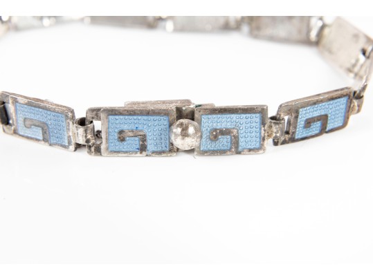 Margot De Taxco Silver & Enamel Bracelet