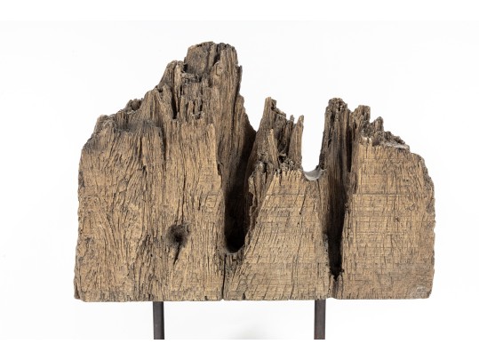 Contemporary Bhuddist Wood Altar Sculpture 