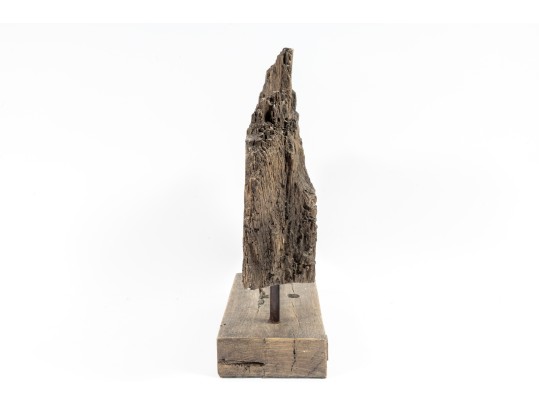 Contemporary Bhuddist Wood Altar Sculpture 