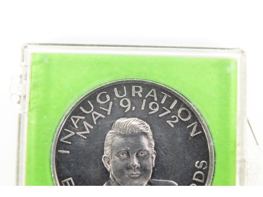 Louisiana Barco Mint Edwin Edwards Ten Gauge .999 Fine Silver Medallion W/ Certificate