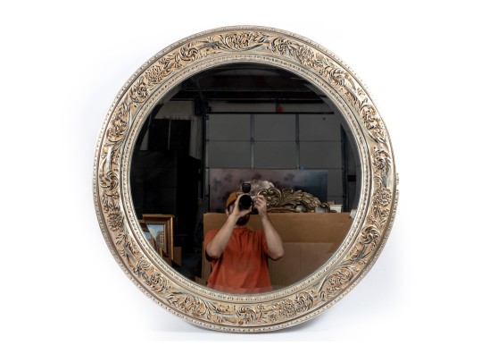 Silver-Tone Contemporary Carved 39