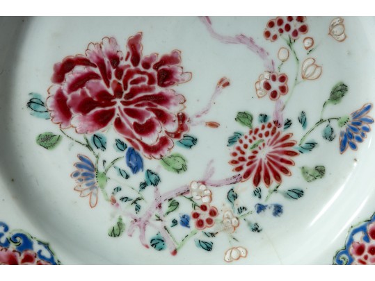 18th Century Famille Rose Porcelain Chinese Export Plate