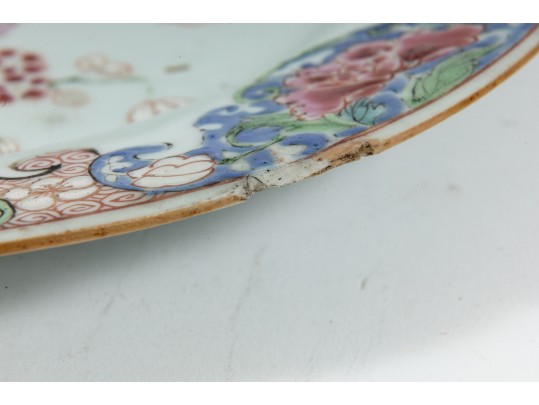 18th Century Famille Rose Porcelain Chinese Export Plate
