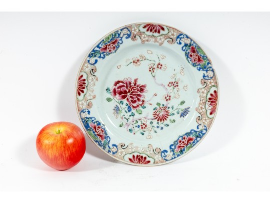 18th Century Famille Rose Porcelain Chinese Export Plate