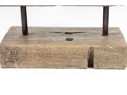 Contemporary Bhuddist Wood Altar Sculpture 