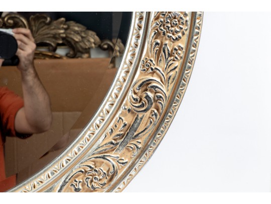 Silver-Tone Contemporary Carved 39