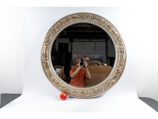 Silver-Tone Contemporary Carved 39