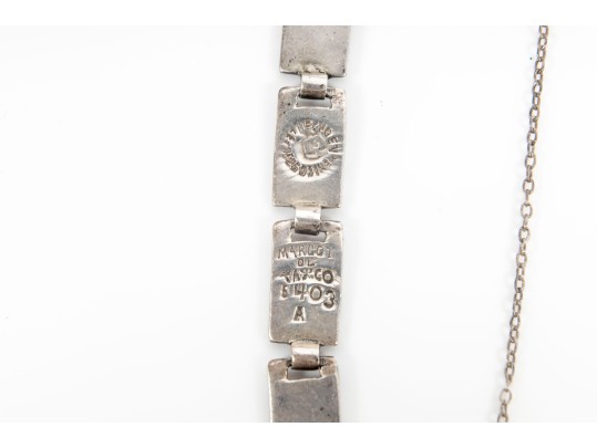 Margot De Taxco Silver & Enamel Bracelet