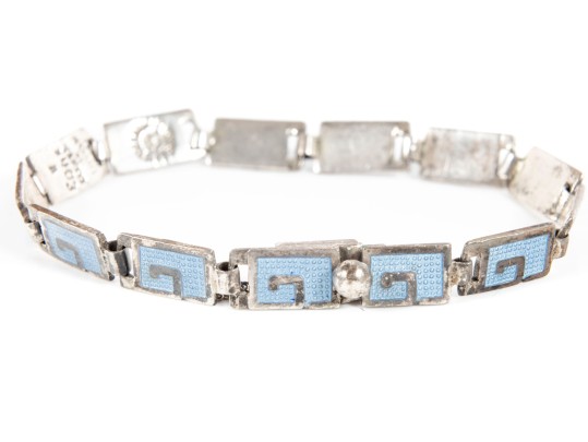 Margot De Taxco Silver & Enamel Bracelet