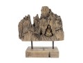 Contemporary Bhuddist Wood Altar Sculpture 