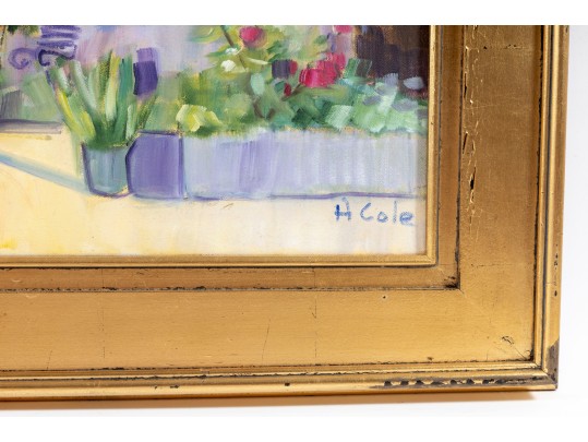 Hannah Cole Buie (American, B. 1955) Framed Oil On Canvas Landscape