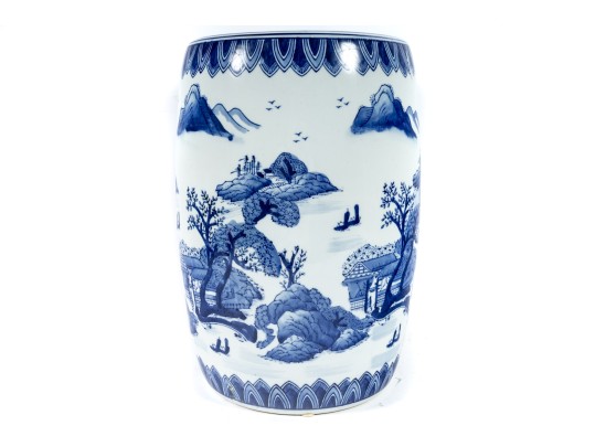 Chinese Blue/White Porcelain Garden Stool 