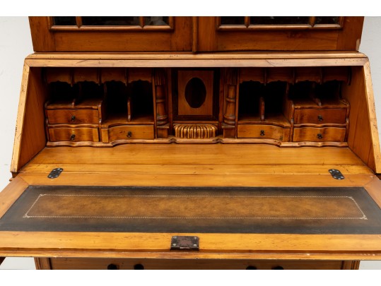 1970's Georgian Style Maple Wood Secretary 