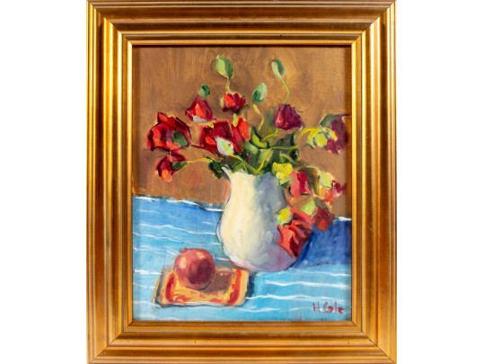 Hannah Cole Buie (American, B. 1955) Oil On Canvas Still Life Painting