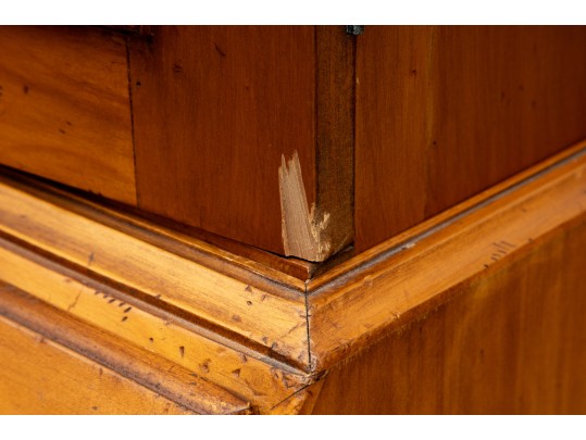 1970's Georgian Style Maple Wood Secretary 