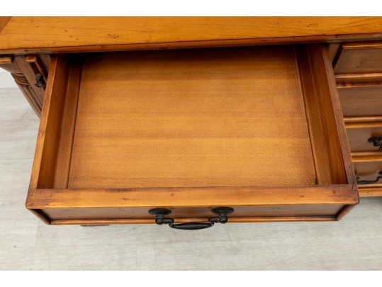 1970's Georgian Style Maple Wood Secretary 