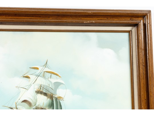 Jack Willson (20th Century) Oil On Canvas Clipper Ship Painting