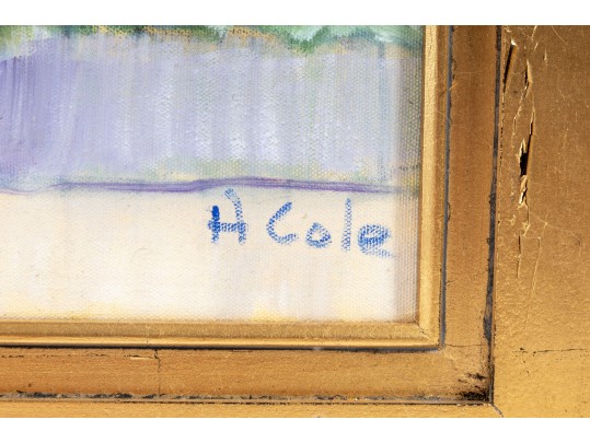 Hannah Cole Buie (American, B. 1955) Framed Oil On Canvas Landscape