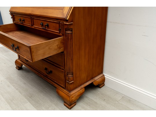 1970's Georgian Style Maple Wood Secretary 