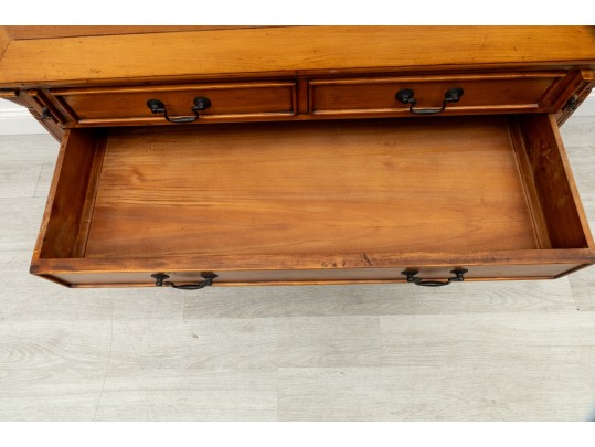 1970's Georgian Style Maple Wood Secretary 