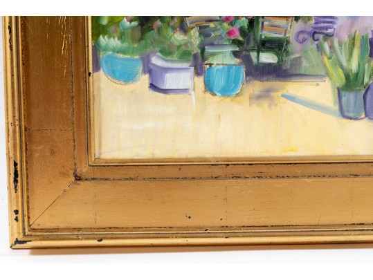 Hannah Cole Buie (American, B. 1955) Framed Oil On Canvas Landscape