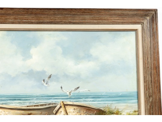 Jack Willson (20th Century) Oil On Canvas Beachside Landscape