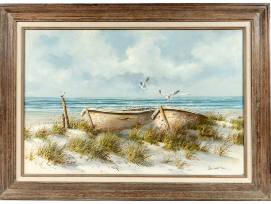 Jack Willson (20th Century) Oil On Canvas Beachside Landscape