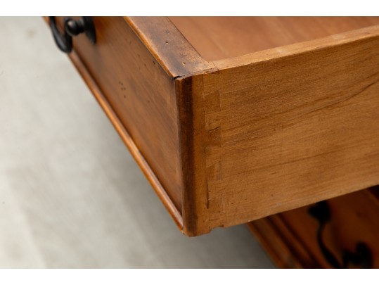 1970's Georgian Style Maple Wood Secretary 