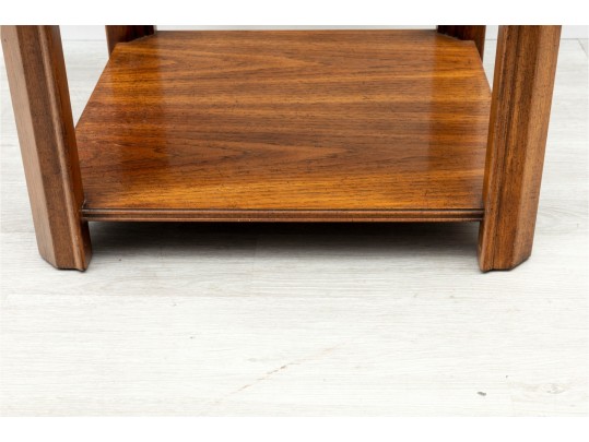 Burl Wood & Glass Cocktail/End Table