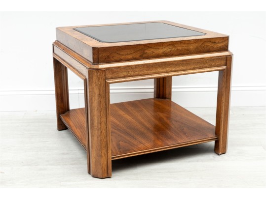 Burl Wood & Glass Cocktail/End Table