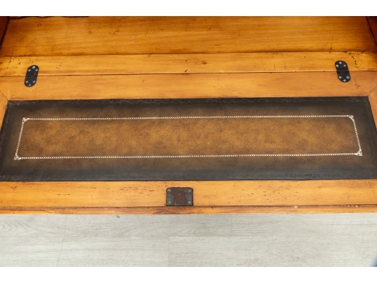 1970's Georgian Style Maple Wood Secretary 