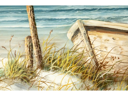 Jack Willson (20th Century) Oil On Canvas Beachside Landscape