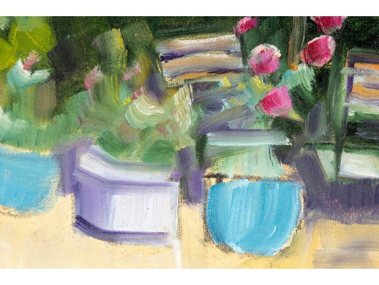 Hannah Cole Buie (American, B. 1955) Framed Oil On Canvas Landscape